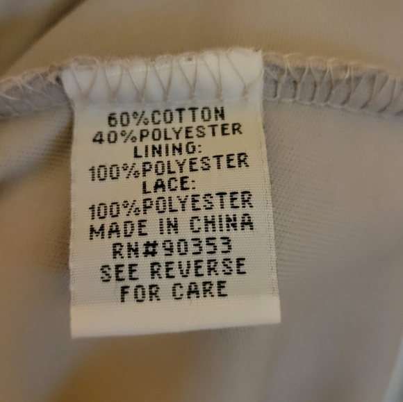 Gray Slip Tank Dress with Lacy Hem Size 1X - Picture 3 of 4